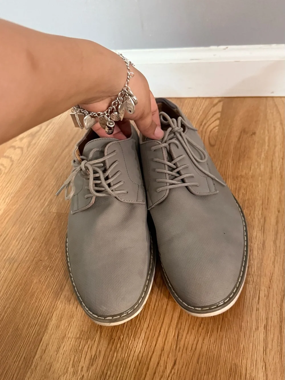 Goodfellow & Co Gray Lace-Up Derby Shoes